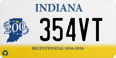 IN license plate 354VT