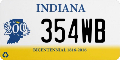 IN license plate 354WB