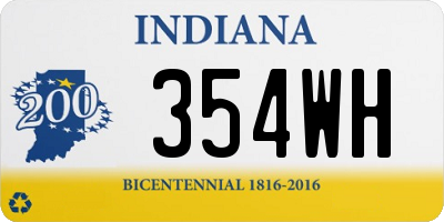 IN license plate 354WH