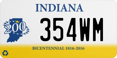 IN license plate 354WM
