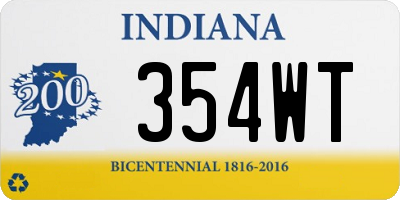 IN license plate 354WT