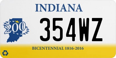 IN license plate 354WZ