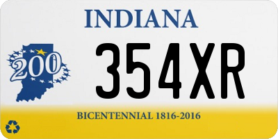 IN license plate 354XR