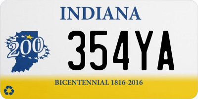 IN license plate 354YA