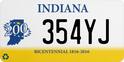 IN license plate 354YJ