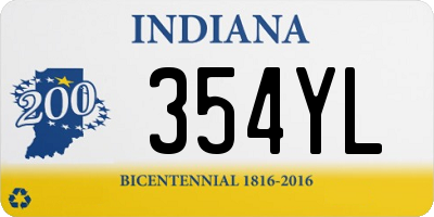 IN license plate 354YL