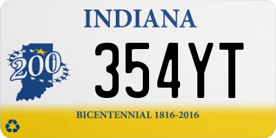 IN license plate 354YT