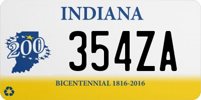 IN license plate 354ZA