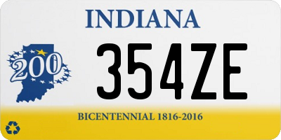 IN license plate 354ZE