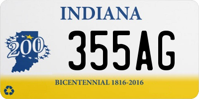 IN license plate 355AG