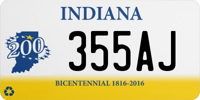 IN license plate 355AJ