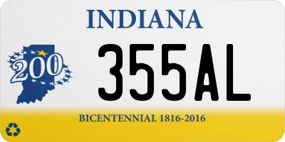 IN license plate 355AL