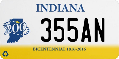 IN license plate 355AN