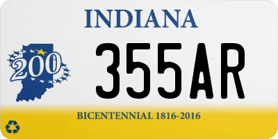 IN license plate 355AR