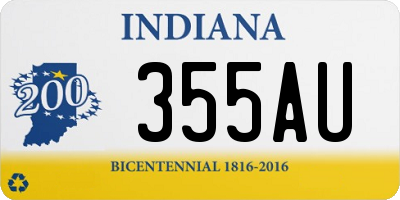 IN license plate 355AU