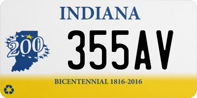 IN license plate 355AV