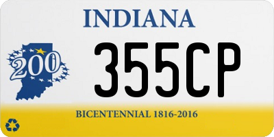 IN license plate 355CP