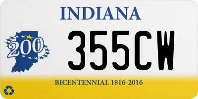 IN license plate 355CW