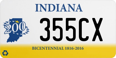 IN license plate 355CX