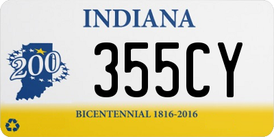 IN license plate 355CY