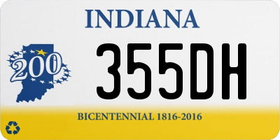 IN license plate 355DH