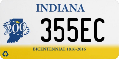 IN license plate 355EC