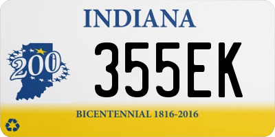 IN license plate 355EK