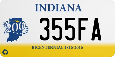 IN license plate 355FA