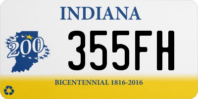 IN license plate 355FH