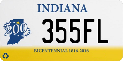 IN license plate 355FL