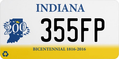 IN license plate 355FP