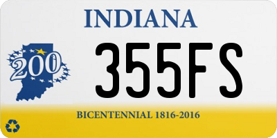 IN license plate 355FS