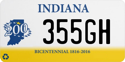 IN license plate 355GH