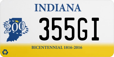 IN license plate 355GI