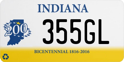 IN license plate 355GL