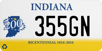 IN license plate 355GN