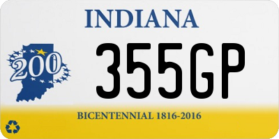 IN license plate 355GP