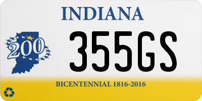 IN license plate 355GS
