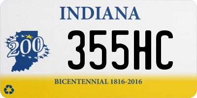 IN license plate 355HC