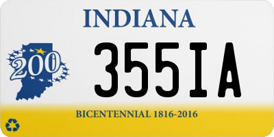 IN license plate 355IA