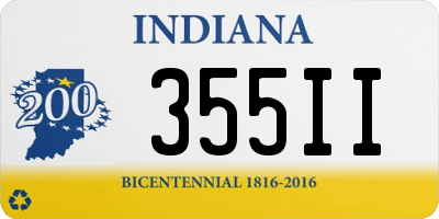 IN license plate 355II