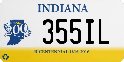 IN license plate 355IL