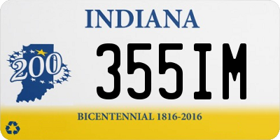 IN license plate 355IM