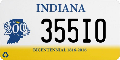 IN license plate 355IO