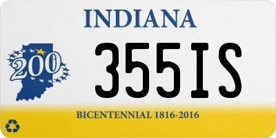 IN license plate 355IS