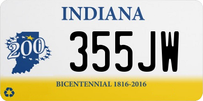 IN license plate 355JW