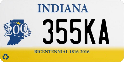 IN license plate 355KA