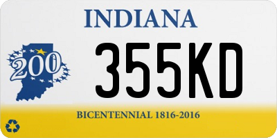 IN license plate 355KD