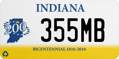 IN license plate 355MB