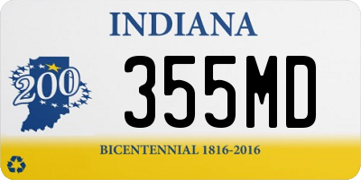 IN license plate 355MD